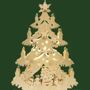 Ratags, décos de Noël lumineuses en bois Décoration De Noël Pour Chambre D'Enfant, Sapin Electrique A Suspendre