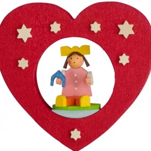 Graupner, décoration de sapin de Noël, Déco Noël enfant Décoration De Sapin De Noël, Coeur Avec Poupee