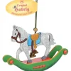 Hubrig, figurines pour enfant Décoration Sapin De Noël Vintage, Cheval A Bascule En Bois