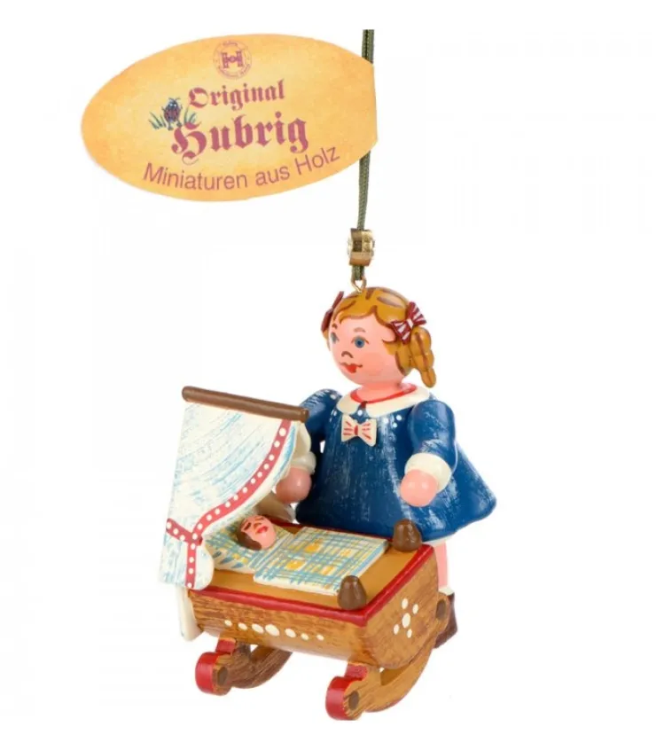 Hubrig, figurines pour enfant Décoration Sapin De Noël Vintage, Fillette Et Poupee