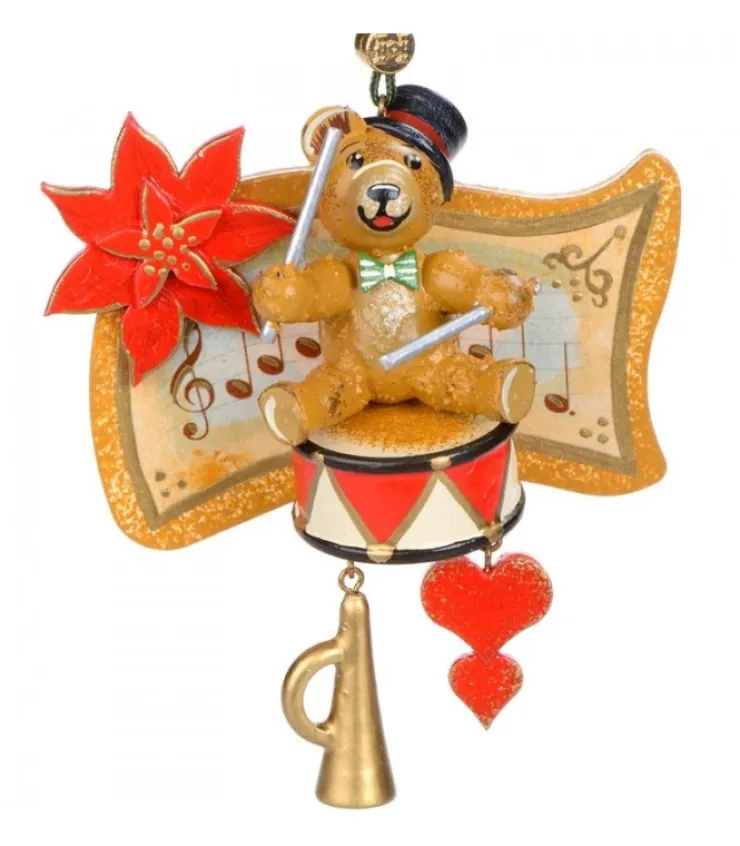 Hubrig, figurines pour enfant Décoration Sapin De Noël Vintage, Ourson Et Tambour