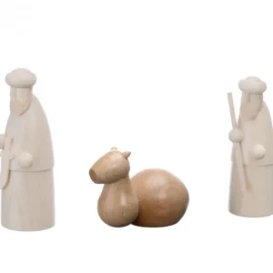 Schalling, crèche moderne Dromadaire En Bois Pour Crèche De Noël, 3 Cm