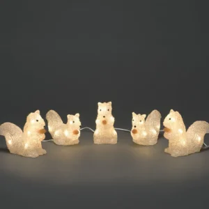 Konstsmide, guirlandes lumineuses de Noël Ecureuils Lumineux 12 Cm En Acrylique, 40 Diodes Blanc Chaud