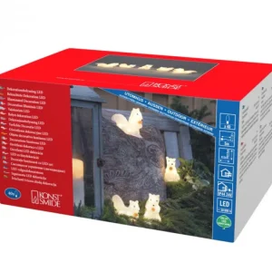 Konstsmide, guirlandes lumineuses de Noël Ecureuils Lumineux 12 Cm En Acrylique, 40 Diodes Blanc Chaud