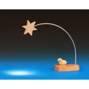 Schalling, crèche moderne Etoile De Noël Electrique A Led Sur Socle, 21 Cm