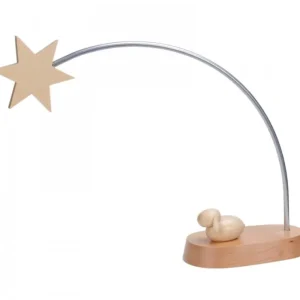 Schalling, crèche moderne Etoile De Noël Electrique A Led Sur Socle, 21 Cm
