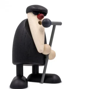 Köhler, Père Noël en bois Figurine Jazz, Chanteur Devant Un Micro