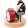Köhler, Père Noël en bois Figurine Musicien Jazz, Batteur Devant Batterie