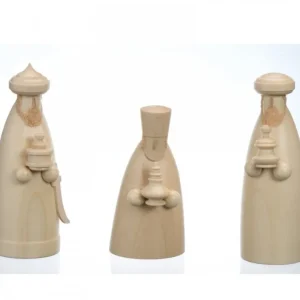Schalling, crèche moderne Figurines Bois Pour Crèche De Noël, Les Trois Rois Mages, 12 Cm