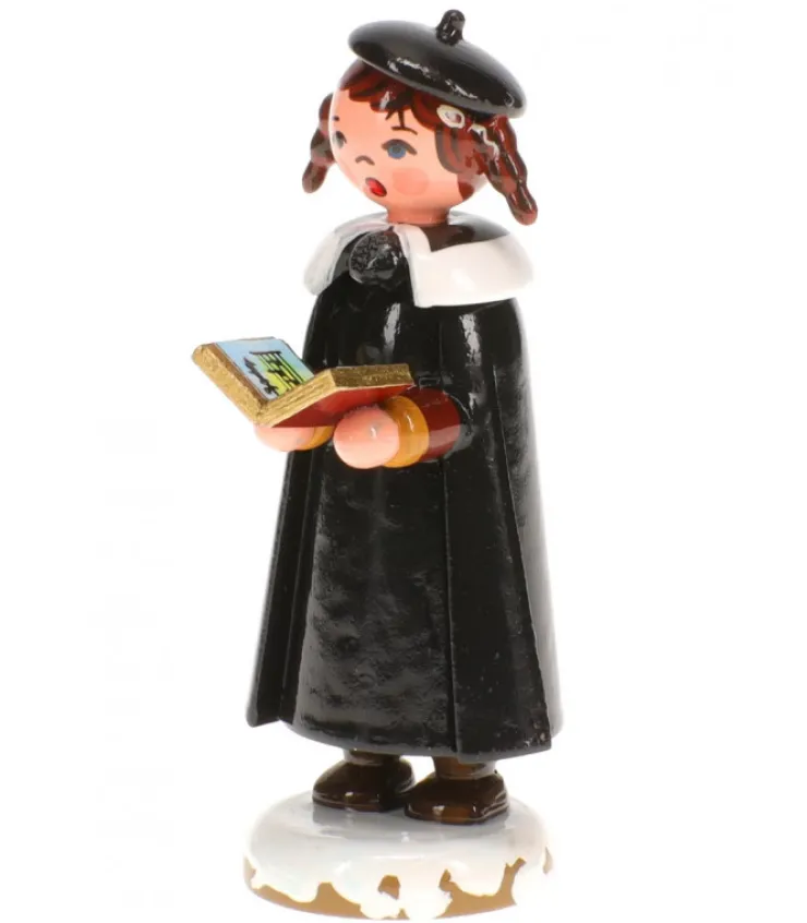 fillette_chanteuse_avec_livre_de_chants_village_de_nol_miniature_2.webp Hubrig, figurines pour enfant Fillette Chanteuse Avec Livre De Chants- Village De Noël Miniature