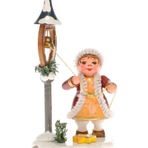 Hubrig, figurines pour enfant Fillette Et La Clochette De Noël - Village De Noël Miniature