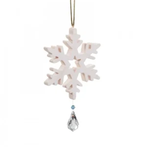Waldfabrik, photophore en bois et étoile sapin de Noël Flocon De Neige A Suspendre Avec Cristal Swarovski N° 2