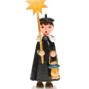 Hubrig, figurines pour enfant Garcon Chanteur Avec Etoile - Village De Noël Miniature