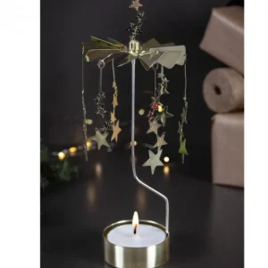Pluto Produkter, déco de Noël Scandinave Grand Bougeoir Carrousel Nuit Etoilee, 28 Cm
