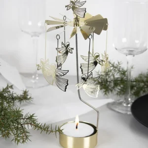 Pluto Produkter, déco de Noël Scandinave Grand Carrousel De Noël Anges Dores Volants, 28 Cm