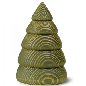 Köhler, Père Noël en bois Grand Sapin De Noël En Bois Design, 14 Cm, Vert