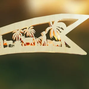 Ratags, décos de Noël lumineuses en bois Grande Etoile Lumineuse En Bois A Suspendre