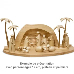 Schalling, crèche moderne Grotte Pour Crèche De Noël En Bois D'Aulne, 39 Cm