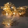 Konstsmide, guirlandes lumineuses de Noël Guirlande Lumineuse Décorative A Led, Flocons De Neige Metalliques Dores