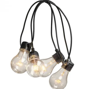 Konstsmide, guirlandes lumineuses de Noël Guirlande Lumineuse De Terrasse 10 M Extensible, 10 Ampoules Ambrees