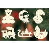 Ratags, décos de Noël lumineuses en bois 6 Jouets En Bois Pour La Décoration Du Sapin - Set N° 5