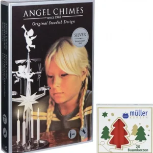 Angel Chimes, carillon des anges Kit Carillon Des Anges Argente + Bougies