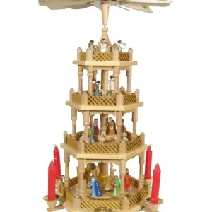 Richard Glasser, Pyramides de Noël allemandes La Weihnachtspyramid Allemande De Reference A 3 Etages