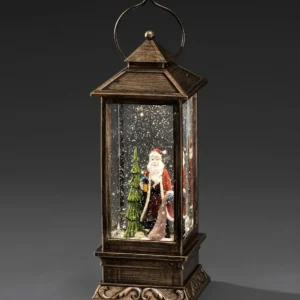 Konstsmide, guirlandes lumineuses de Noël Lanterne De Noël À Neige Avec Père Noël, 27 Cm