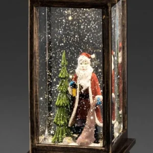 Konstsmide, guirlandes lumineuses de Noël Lanterne De Noël À Neige Avec Père Noël, 27 Cm