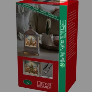 Konstsmide, guirlandes lumineuses de Noël Lanterne De Noël Blanche, Village De Noël Avec Sapin