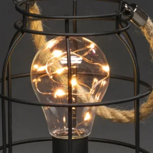 Konstsmide, guirlandes lumineuses de Noël Lanterne Lumineuse A Led En Metal, Ronde, 18 Cm