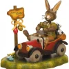 Hubrig, figurines pour enfant Lapin De Paques En Bois Dans Auto