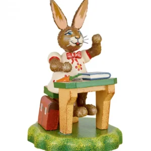 Hubrig, figurines pour enfant Lapin De Paques En Bois Ecolier Assidu