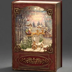 Konstsmide, guirlandes lumineuses de Noël Livre De Noël Lanterne À Neige, Père Noël Dans Un Traineau