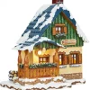 Hubrig, figurines pour enfant Maison Eclairee Pour Figurine De Noël Miniature Winterkinder, La Maison Forestiere