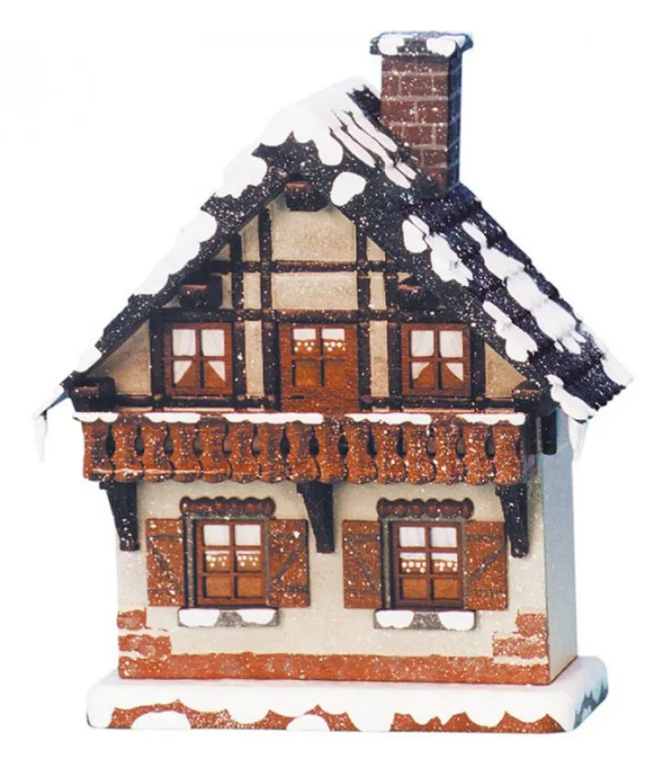 maison_eclairee_pour_village_de_nol_miniature_winterkinder_maison_avec_balcon_0.webp Hubrig, figurines pour enfant Maison Eclairee Pour Village De Noël Miniature Winterkinder, Maison Avec Balcon