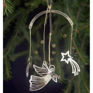 Pluto Produkter, déco de Noël Scandinave Mobile De Noël A Suspendre, Anges Dores Volants Et Etoiles