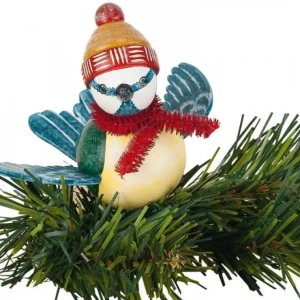 Hubrig, figurines pour enfant Oiseau Décoratif A Clipser Sur Branche, Mesange