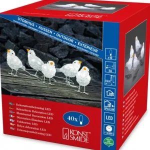 Konstsmide, guirlandes lumineuses de Noël 5 Oiseaux Lumineux A Led