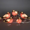 Konstsmide, guirlandes lumineuses de Noël Oiseaux Lumineux Led, 5 Rouge-Gorge