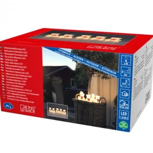 Konstsmide, guirlandes lumineuses de Noël Oursons Lumineux A Led En Acrylique Avec Ruban Rouge, 12 Cm