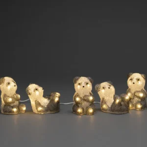 Konstsmide, guirlandes lumineuses de Noël Pandas Lumineux En Acrylique Led, Lot De 5, 11,5 Cm