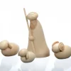 Schalling, crèche moderne Personnage En Bois, Le Berger Et Ses Moutons, 12 Cm