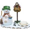 Hubrig, figurines pour enfant Personnage Porte Encens Bonhomme De Neige Avec Bougeoir