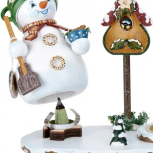 Hubrig, figurines pour enfant Personnage Porte Encens Bonhomme De Neige Avec Bougeoir