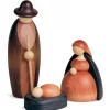 Köhler, Père Noël en bois Personnages Grande Crèche De Noël : Enfant Jesus, Joseph, Marie, 17 Cm