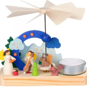 Graupner, décoration de sapin de Noël, Déco Noël enfant Petit Carrousel En Bois Anges Musiciens