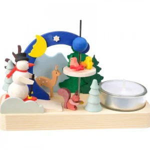 Graupner, décoration de sapin de Noël, Déco Noël enfant Petit Carrousel En Bois Bonhomme De Neige