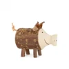 Waldfabrik, photophore en bois et étoile sapin de Noël Petit Cochon En Bois, 3 Cm