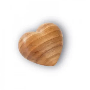 Waldfabrik, photophore en bois et étoile sapin de Noël Petit Coeur En Bois, 4 Cm